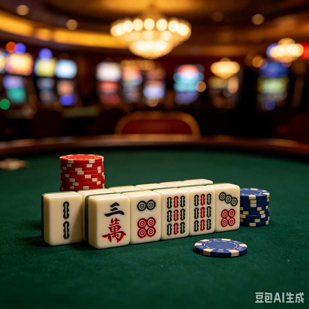 gradient green mahjong set