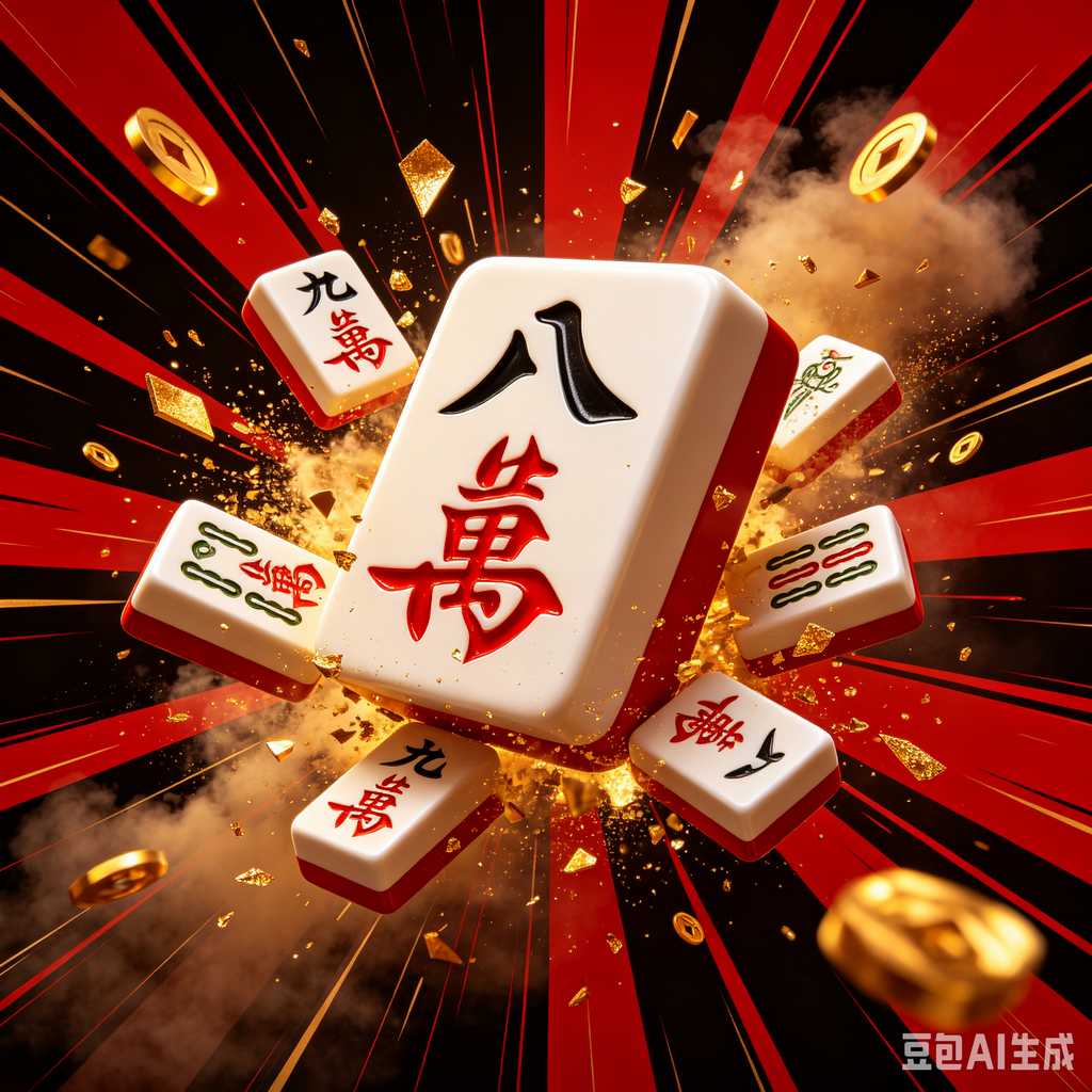 vintage text mahjong set